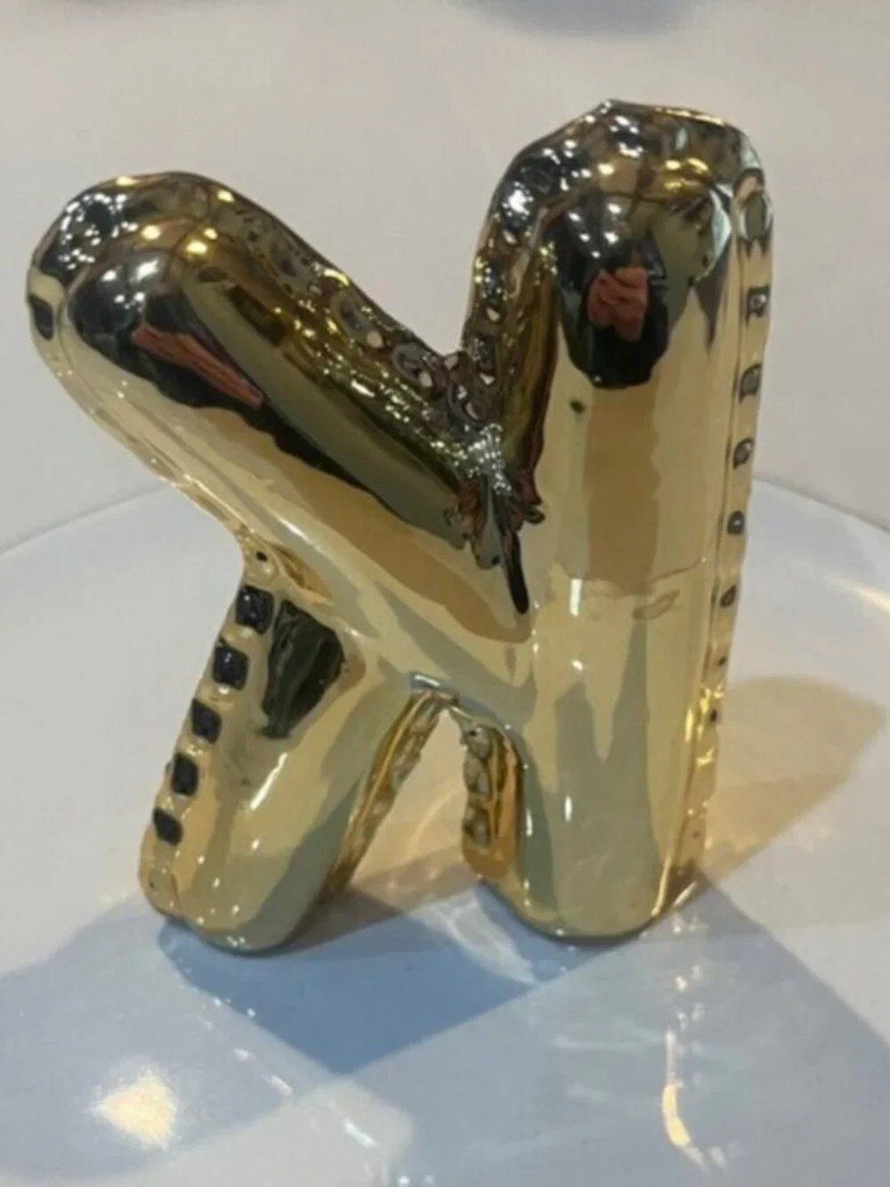 Prima Design Gold Letter K Monogram Jewelry Ring Holder Decor